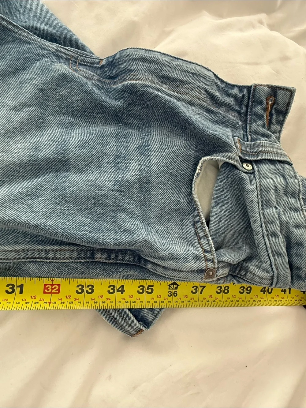 KHAITE High-Rise Straight Leg Jeans in Light Blue Wash - Picture 12 of 12